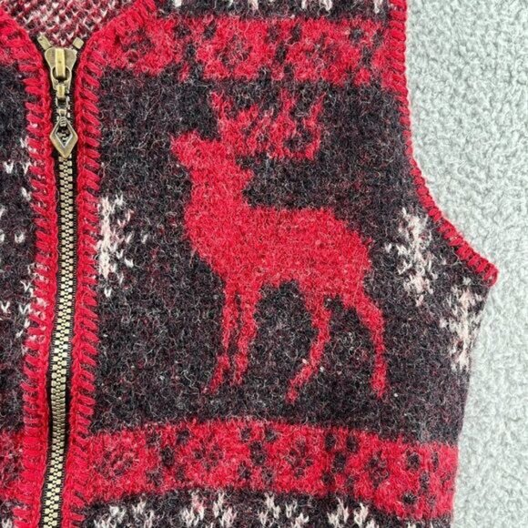 Vtg Coldwater Creek Vest Wool Made in USA Zip Front Size Small - Picture 3 of 13